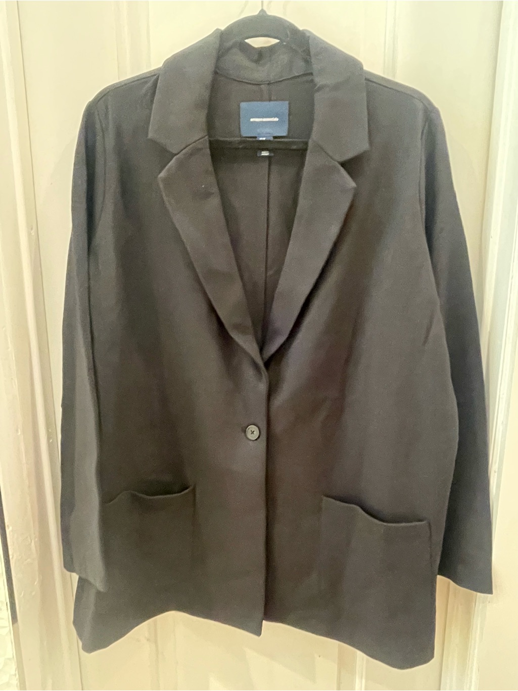 Dark Gray Women's Single-Button Blazer Jacket